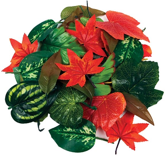 Plastic Artificial Leaves Assorted Styles & Colours (Bag 100)