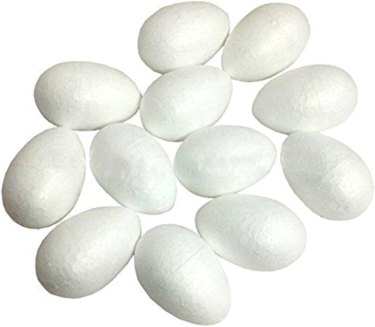Polystyrene Eggs 58mm x 42mm (pack 10)