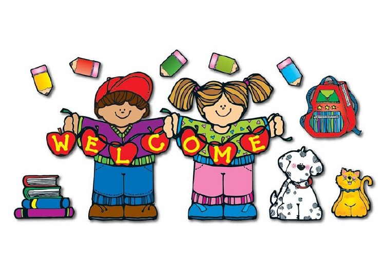 Apple Kids Welcom Bulletin Board