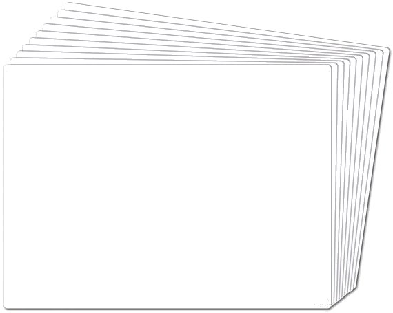 A4 Blank Whiteboards (Pack 30)