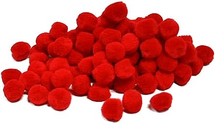 Red Pom Poms 25mm & 40mm (Pack 30)