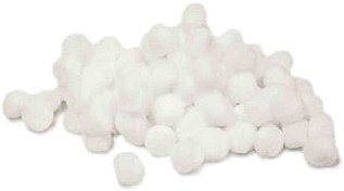 White Pom Poms 25mm & 40mm (Pack 30)
