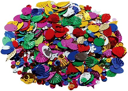 Assorted Sequins 100g (Pack 5000 approx.)