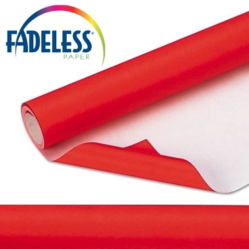 Red EXTRA LONG Fadeless Backing Paper Roll 15m x 1.2m