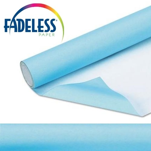Light Blue EXTRA LONG Fadeless Backing Paper Roll 15m x 1.2m