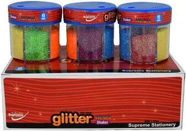 6 in 1 Glitter Shaker Neon Assorted Colours
