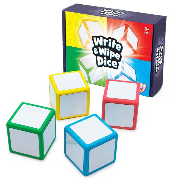 Write & Wipe Dice 5cm (Set 4)