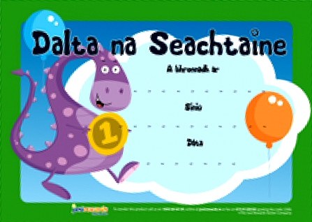 A5 Reward Certificates "Dalta na Seachtaine" (Pack 20)