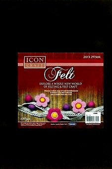 A4 Felt Sheets Black (Pack 10)