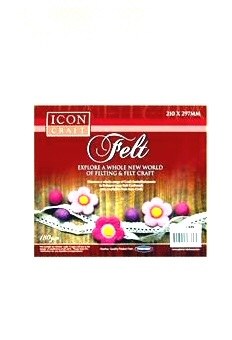 A4 Felt Sheets White (Pack 10)