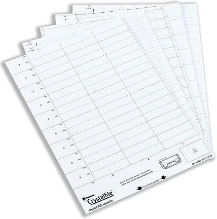 Suspension File Crystal Tab Inserts (Pack 50)