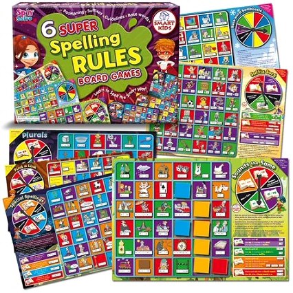 6 Super Spelling Rules Board Games