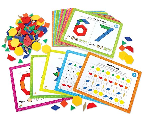 Pattern Block Maths Activity Set