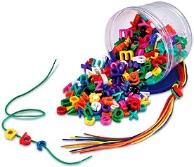 Lacing Letters Lowercase 2.5cm (Set 260 & 15 Laces)