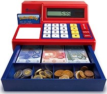 Pretend & Play! Calculator Cash Register with Euro Money