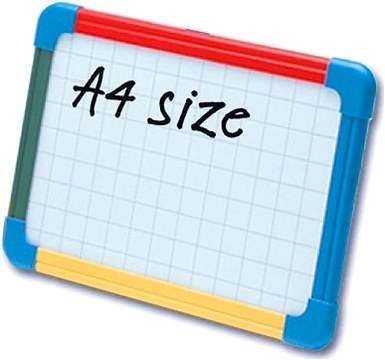 A4 Double-sided Magnetic 20mm Grid/Blank Whiteboard (Pack 10)