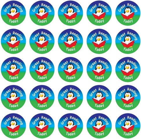 Great Reading Today Stickers 25mm (125 stickers)