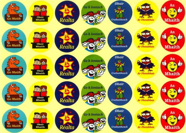 Irish Motivational Stickers 25mm (280 stickers)