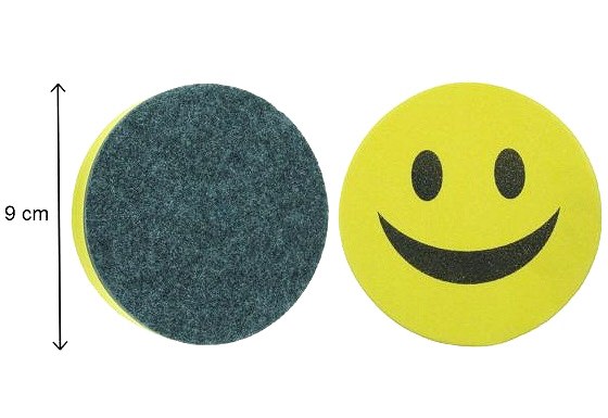 Teacehrs Magnetic Whiteboard Eraser Smiley Face 9cm