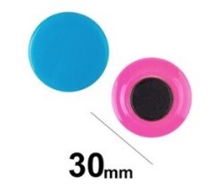 Round Fluorescent Magnets 30mm (Set 4)