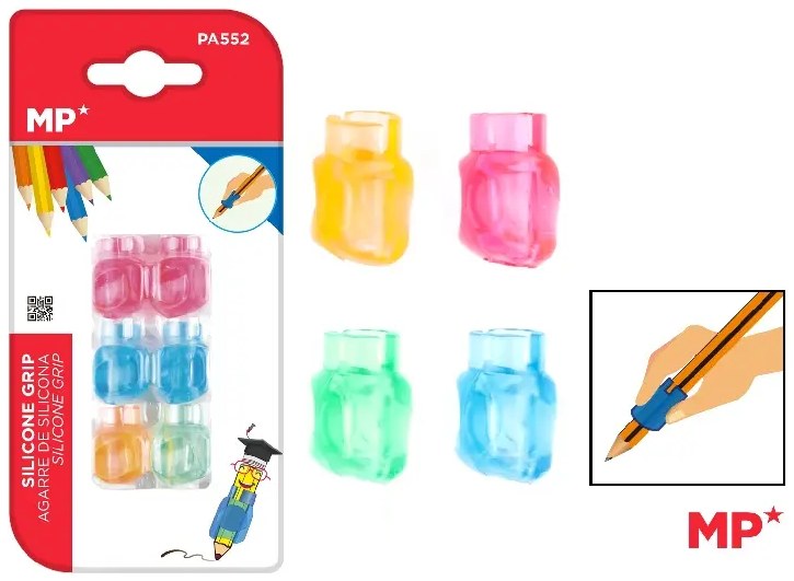MP* Hard Silicone Pencil Grips (Pack 6)