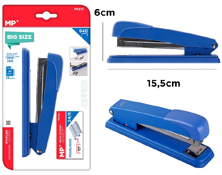 MP* Full Strip Metal Stapler & 640 Staples