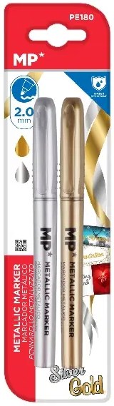 MP* Metallic Gold & Silver Markers (Pack 2)
