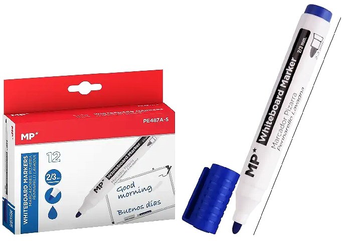 MP* Teachers Whiteboard Markers Bullet Tip Blue (Box 12)
