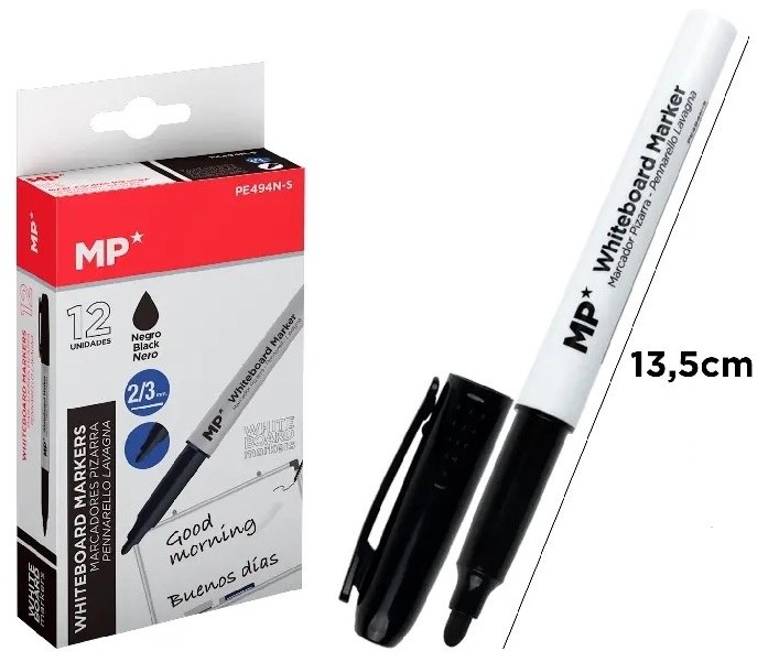 MP* Pupils Whiteboard Markers Black (Box 12)