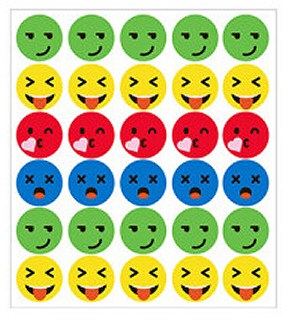MP* Smiley Face Stickers 22mm (60 stickers)