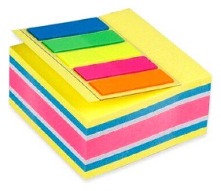 MP* Sticky Notes 3" x 3" 4-Colour + Index Tabs (400 Sheets)