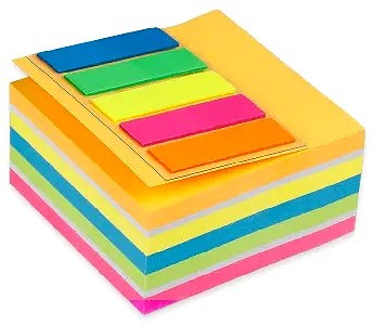 MP* Sticky Notes 3" x 3" 6-Colour + Index Tabs (400 Sheets)