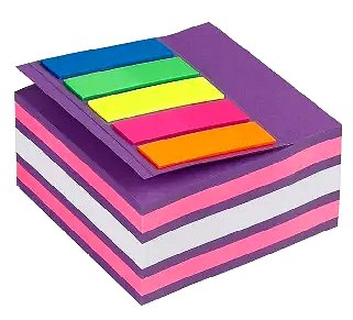 MP* Sticky Notes 3" x 3" 3-Colour + Index Tabs (400 Sheets)
