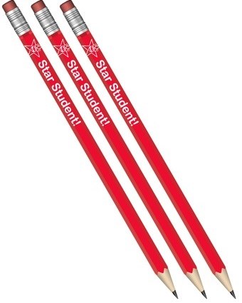 Reward Rubber-Tipped Pencils "Star Student" (Pack 10)