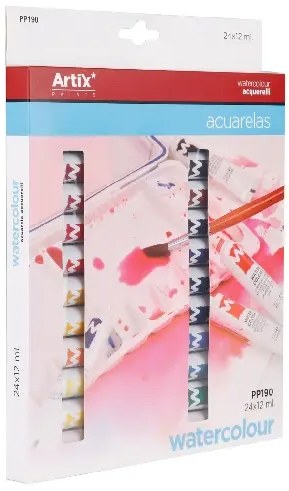 Artix Water Colour Paint Tubes 12ml (Set 24)