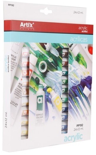 Artix Acrylic Paint Tubes 12ml (Pack 24)