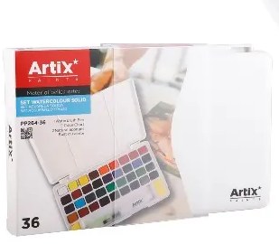 Artix Water Colour Tablet Case - 36 Colours & Brush