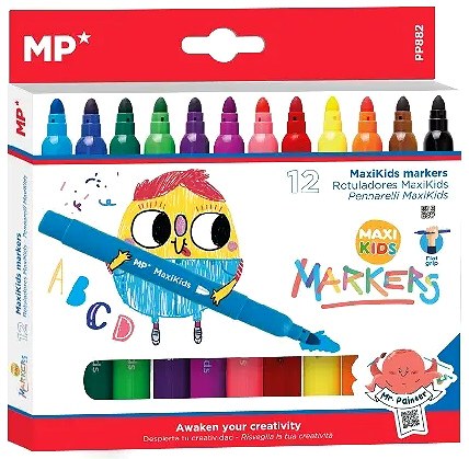 MP* MaxiKids Jumbo Colouring Markers (Pack 12)