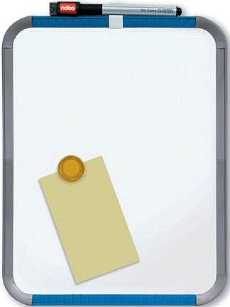 Nobo Slimline Whiteboard 280mm x 220mm (Incl. Marker, 2 Magnets & Wall Mount Pads)