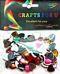 Gem Stones Hearts 10mm (Pack 75)