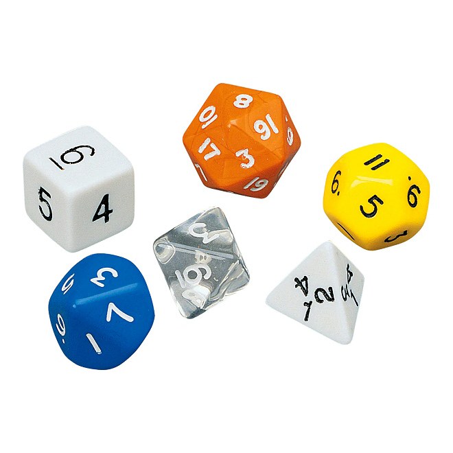 Polyhedral Dice 18mm (Pack 6)