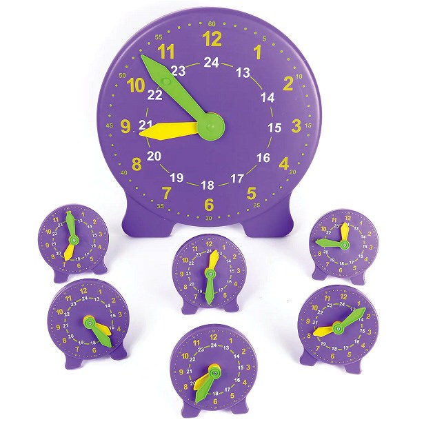 Classroom Synchronised Clock Set (24 Hour Demo Clock & 24 Pupil Clocks)