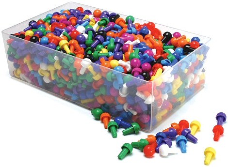 Standard Pegs 10 Colour (Tub 1000)