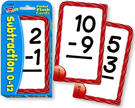 Subtraction Flash Cards 0-12 (Trend)