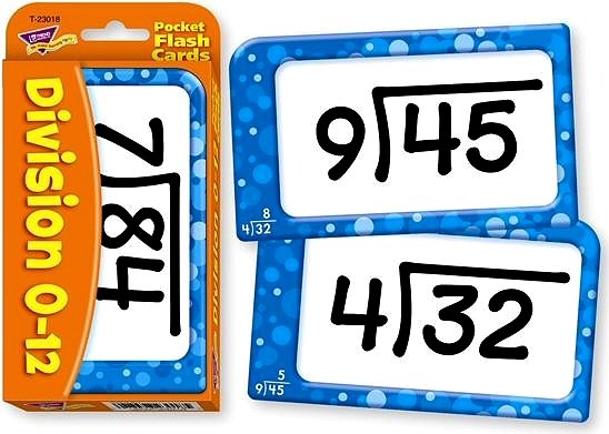 Division Flash Cards 0-12 (Trend)