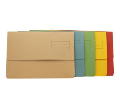 Document Pocket Wallet Cardboard ASSORTED Colours (Box 50)