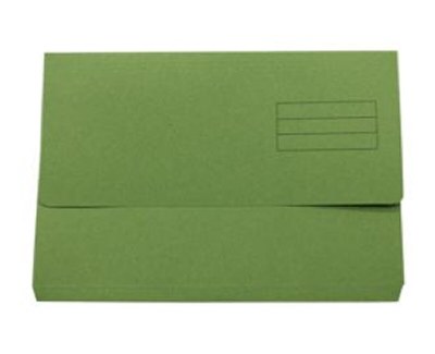 Document Pocket Wallet Cardboard GREEN (Box 50)