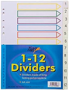 1-12 Plastic Dividers