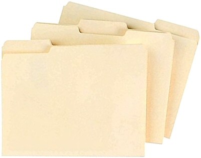 Manilla Files FIFTH Cut - Suspension File Inserts (Pack 100)