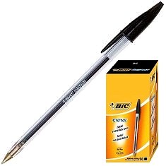 Bic Black Crystal Medium Biros (Box 50)